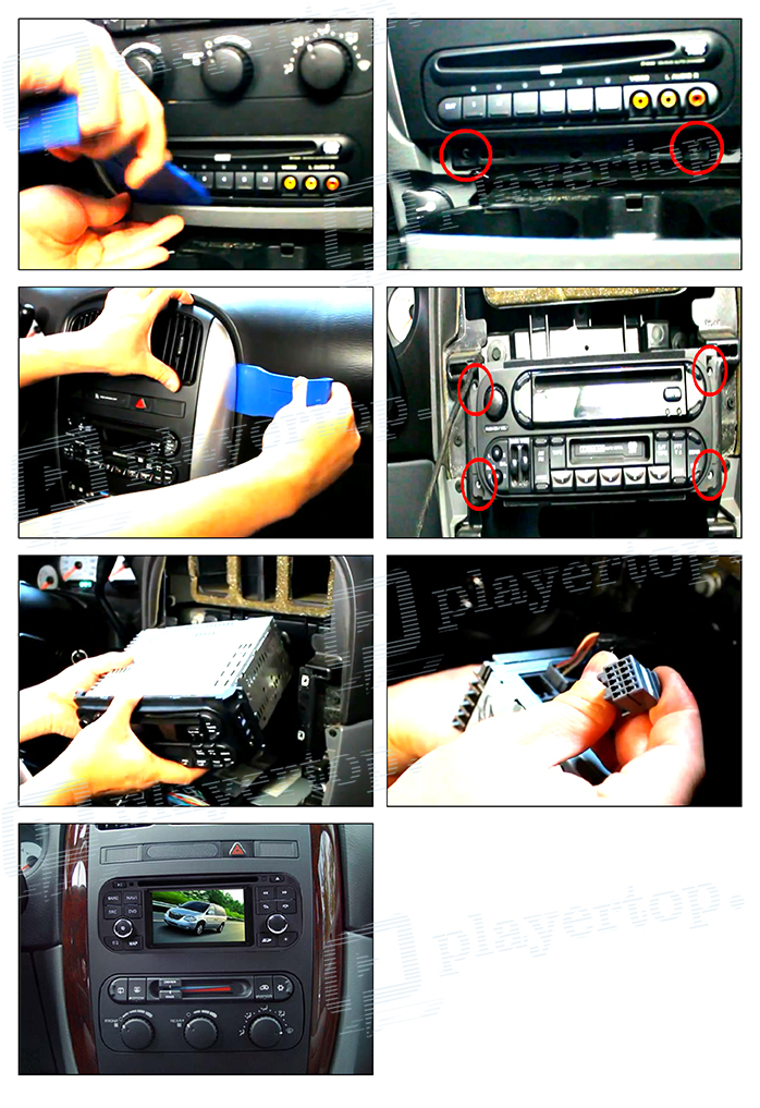 installation autoradio gps chrysler concorde 2004